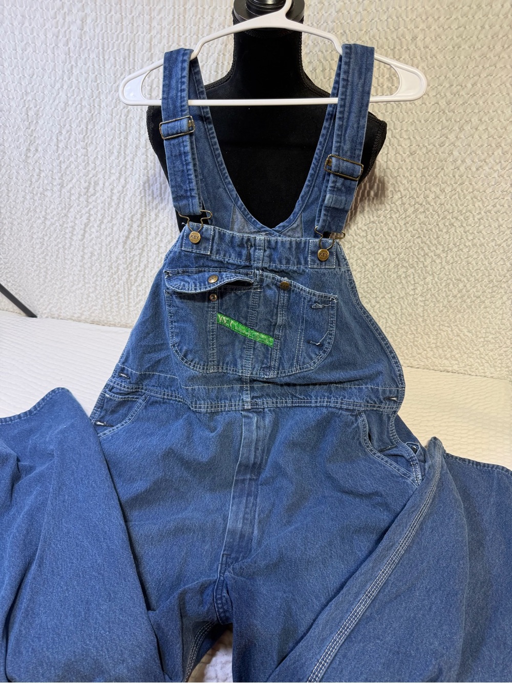 Classic Blue Denim Overalls for Men - Comfortable Workwear KEY